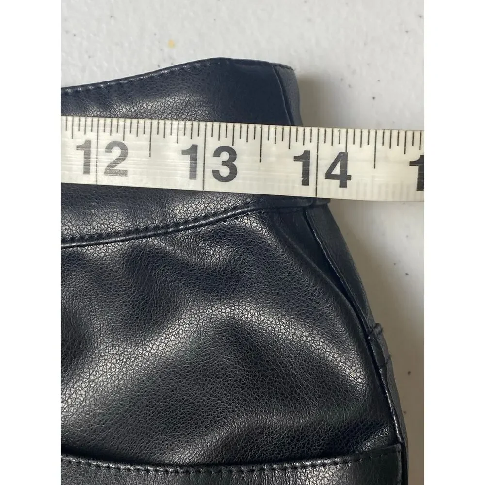 Budy Love Black Faux Leather Lightweight Ankle Pants Women's Size Small NWT